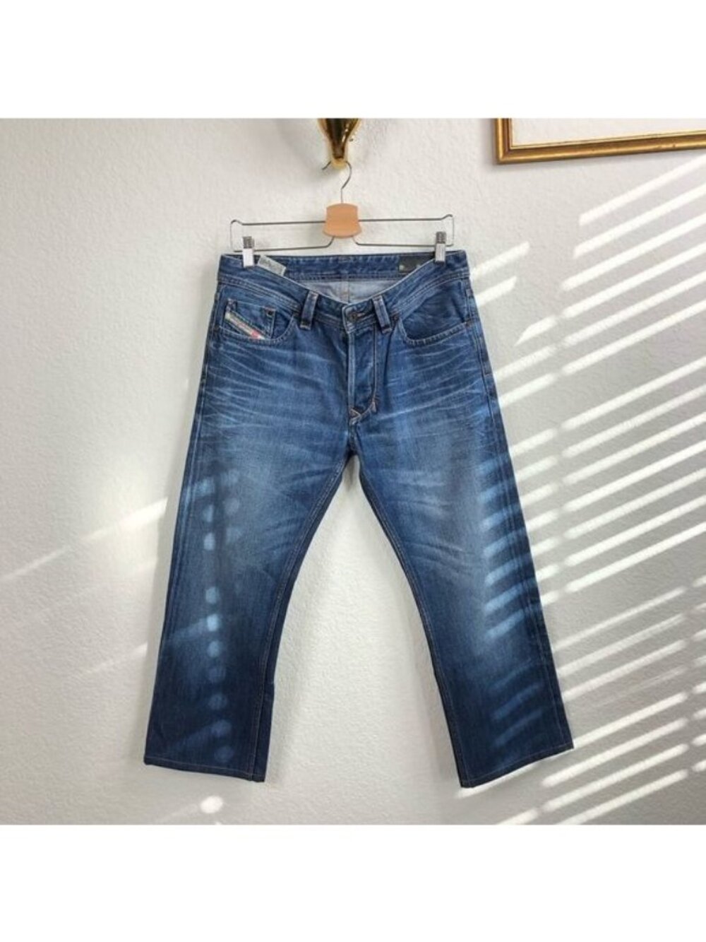 Diesel Larkee Straight Leg Broken In Jeans